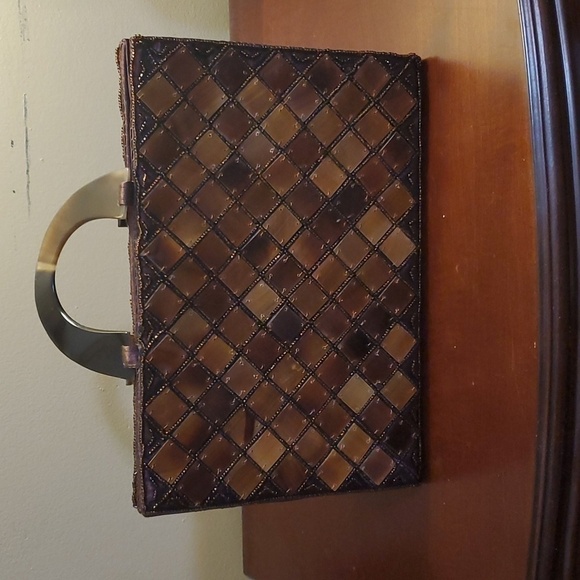 World of Good Buffalo Horn Beaded Silk Purse NWT - Picture 3 of 8